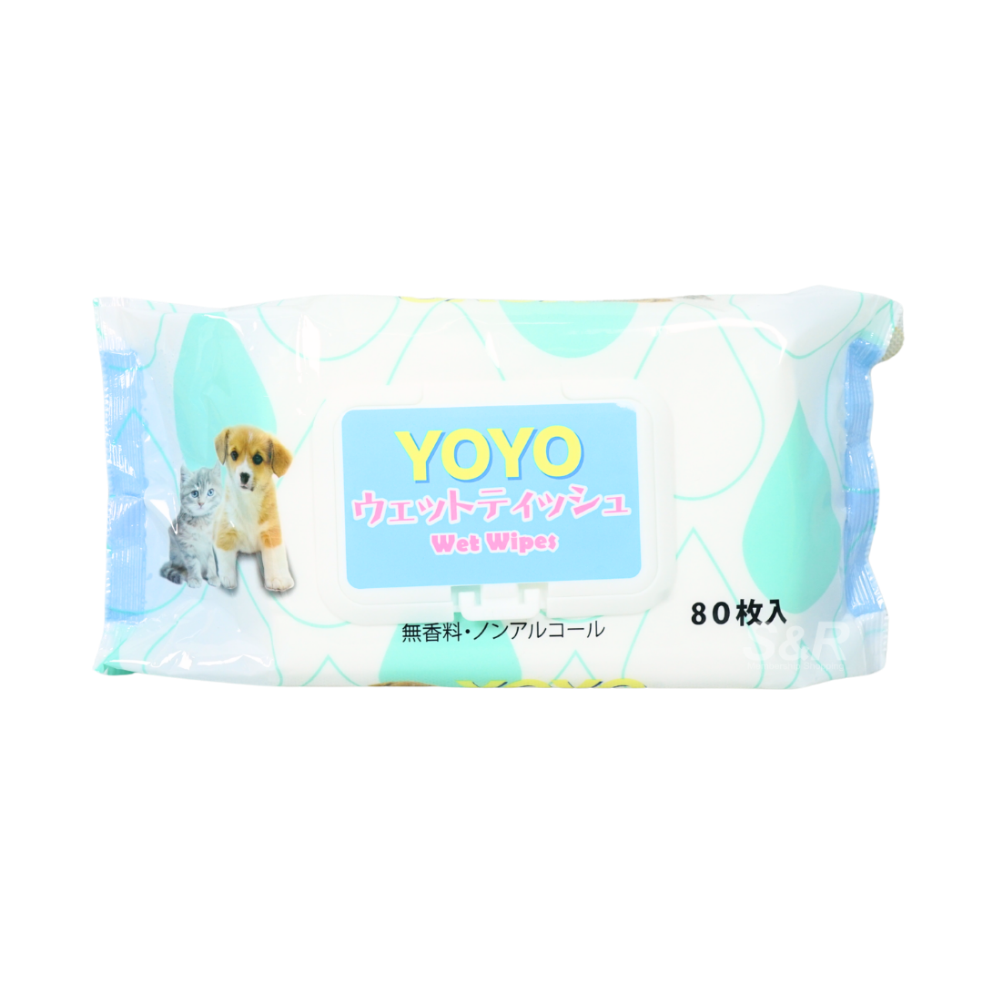 Yoyo Pet Wipes 80 sheets